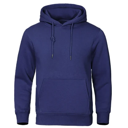 Casual Plain Color Sweatsuit with Hood - Image 2