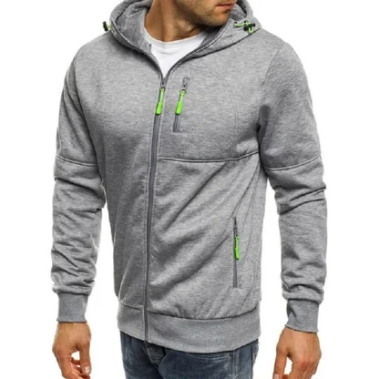 Hooded Sweatshirt with Zippered Pocket - Image 5