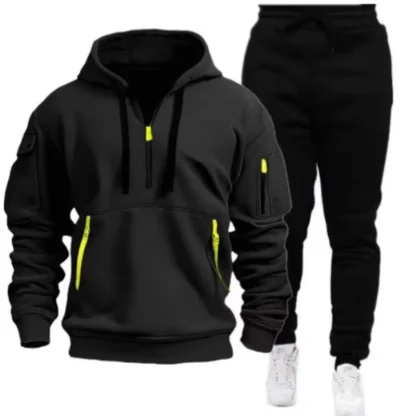 Pullover Sweatsuit with Multi Pockets - Image 10