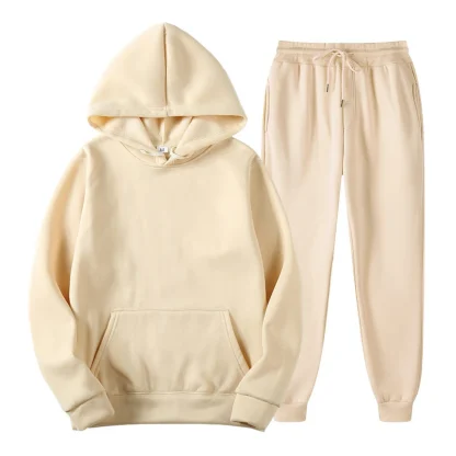 Plain Casual Sweatshirt with Matching Jogger - Image 3