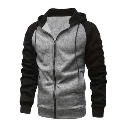 Zip-Up Hooded Jacket with Drawstring - Image 8