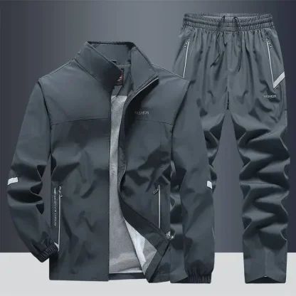 Fitness Sweatsuits with Zippered Pockets - Image 2