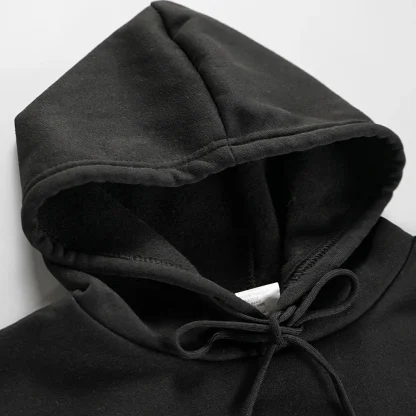 Oversized Plain Sweatshirt with Hood - Image 13