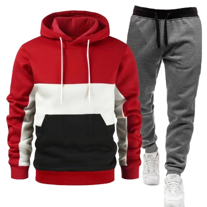Casual Sweatsuit with Spacious Front Pocket