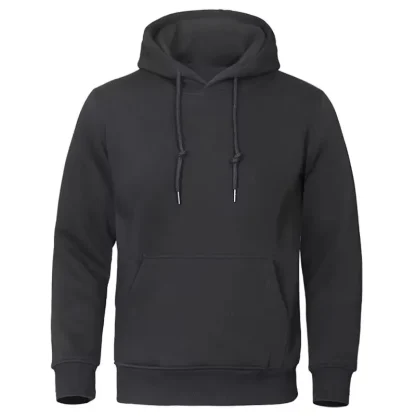 Casual Plain Color Sweatsuit with Hood - Image 10