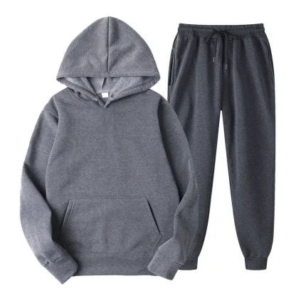 Plain Casual Sweatshirt with Matching Jogger - Image 13